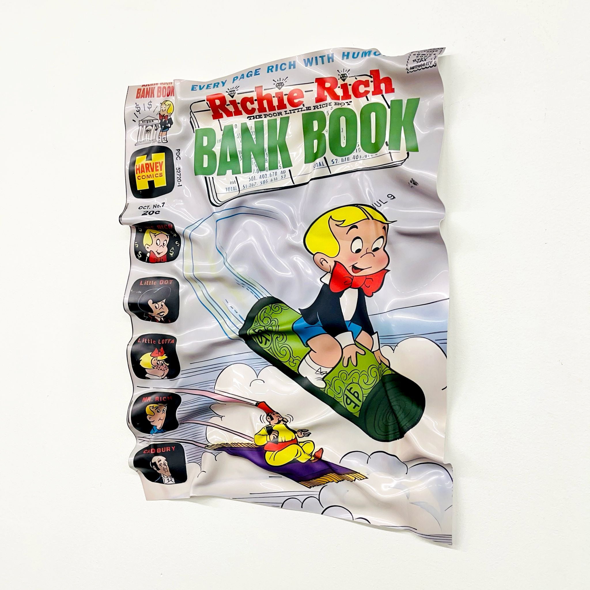 Tableau froissé - Richie Rich "Bank Book" - Luxartis