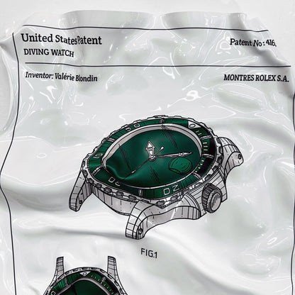 Tableau froissé - Rolex Patent - Luxartis