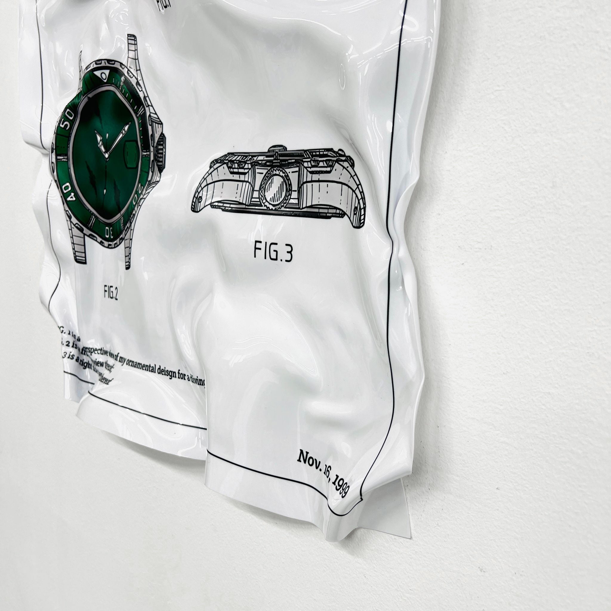Tableau froissé - Rolex Patent - Luxartis