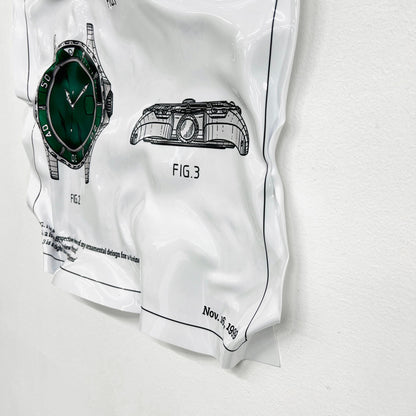 Tableau froissé - Rolex Patent - Luxartis