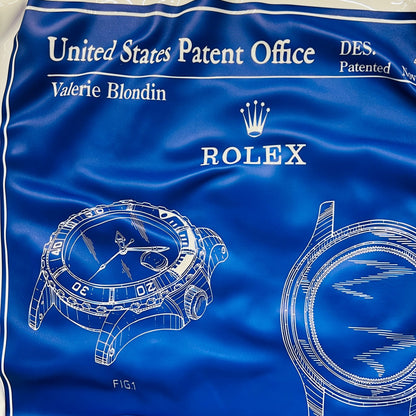 Tableau froissé - Rolex patern bleu - Luxartis