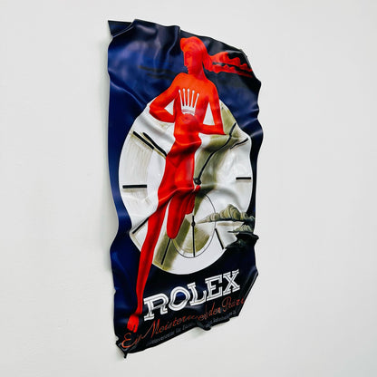 Tableau froissé - Rolex Pub Ancienne - Luxartis