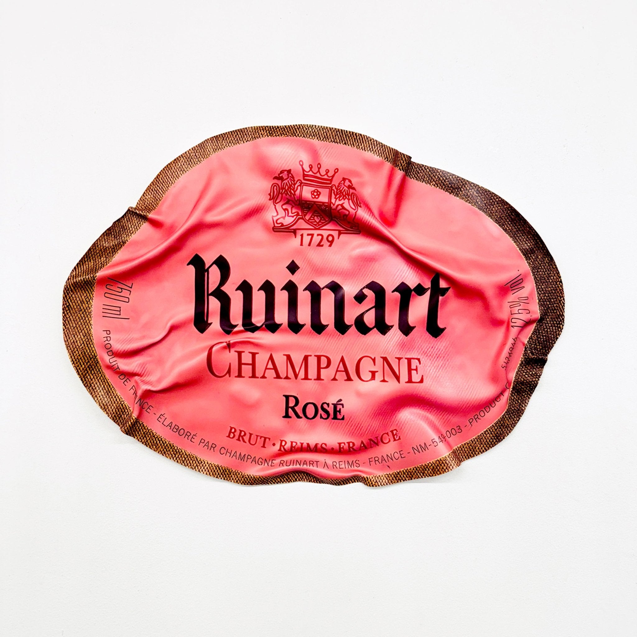 Tableau froissé - Ruinart Rosé Champagne - Luxartis
