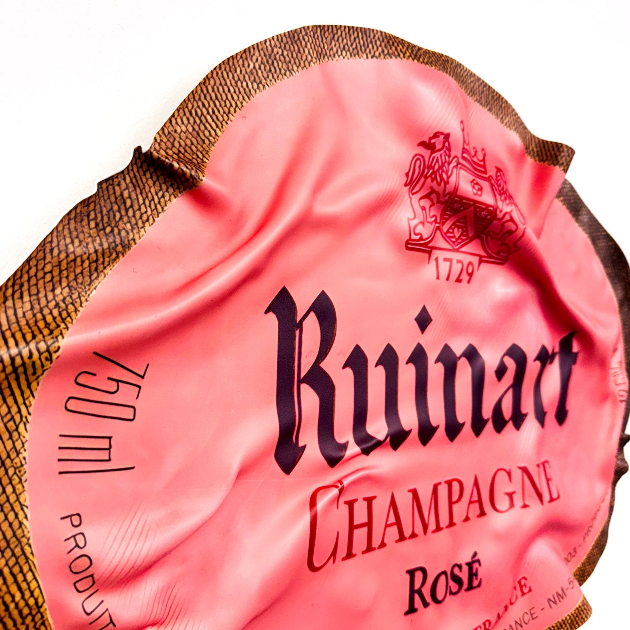 Tableau froissé - Ruinart Rosé Champagne - Luxartis