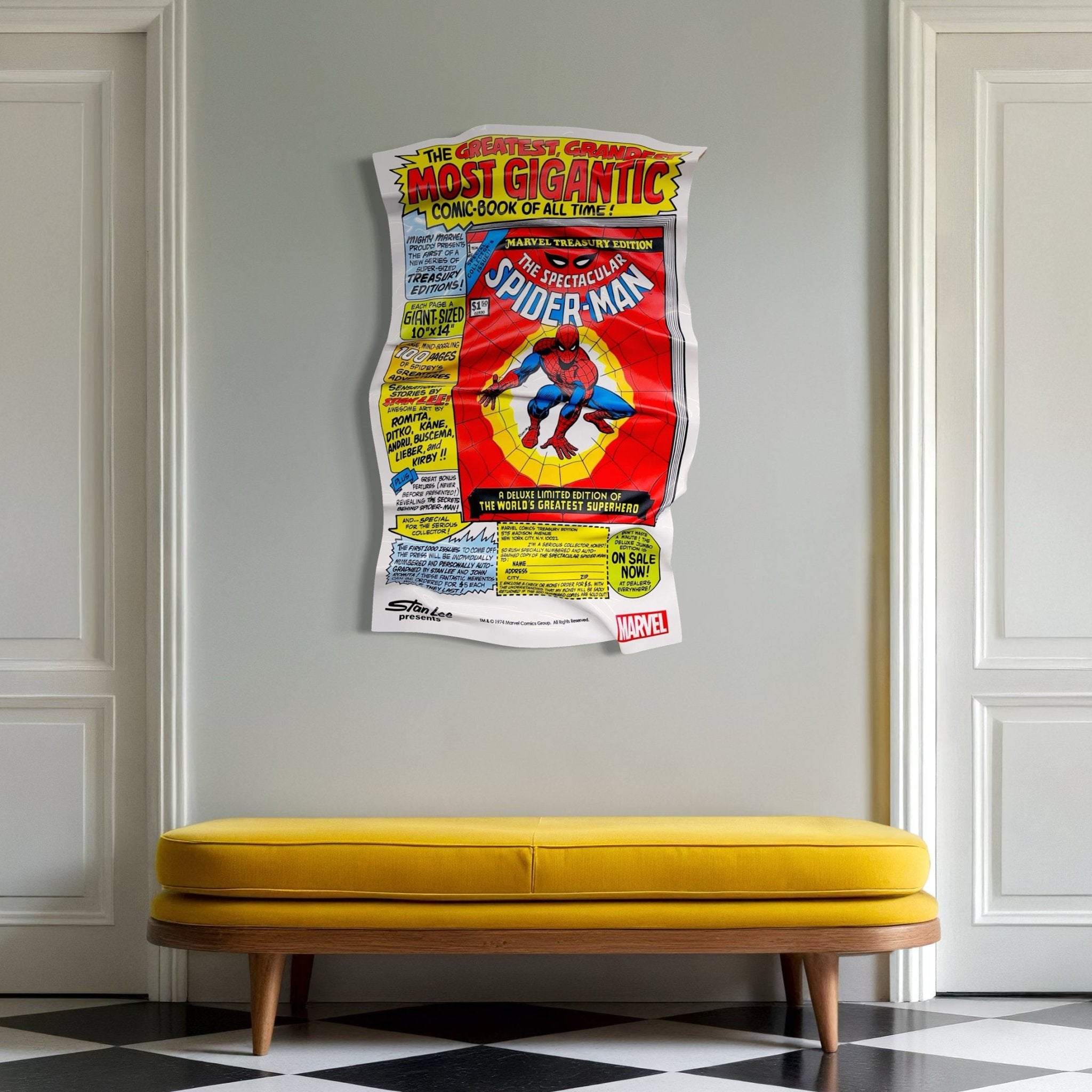 Tableau froissé - Spiderman Cover - Luxartis