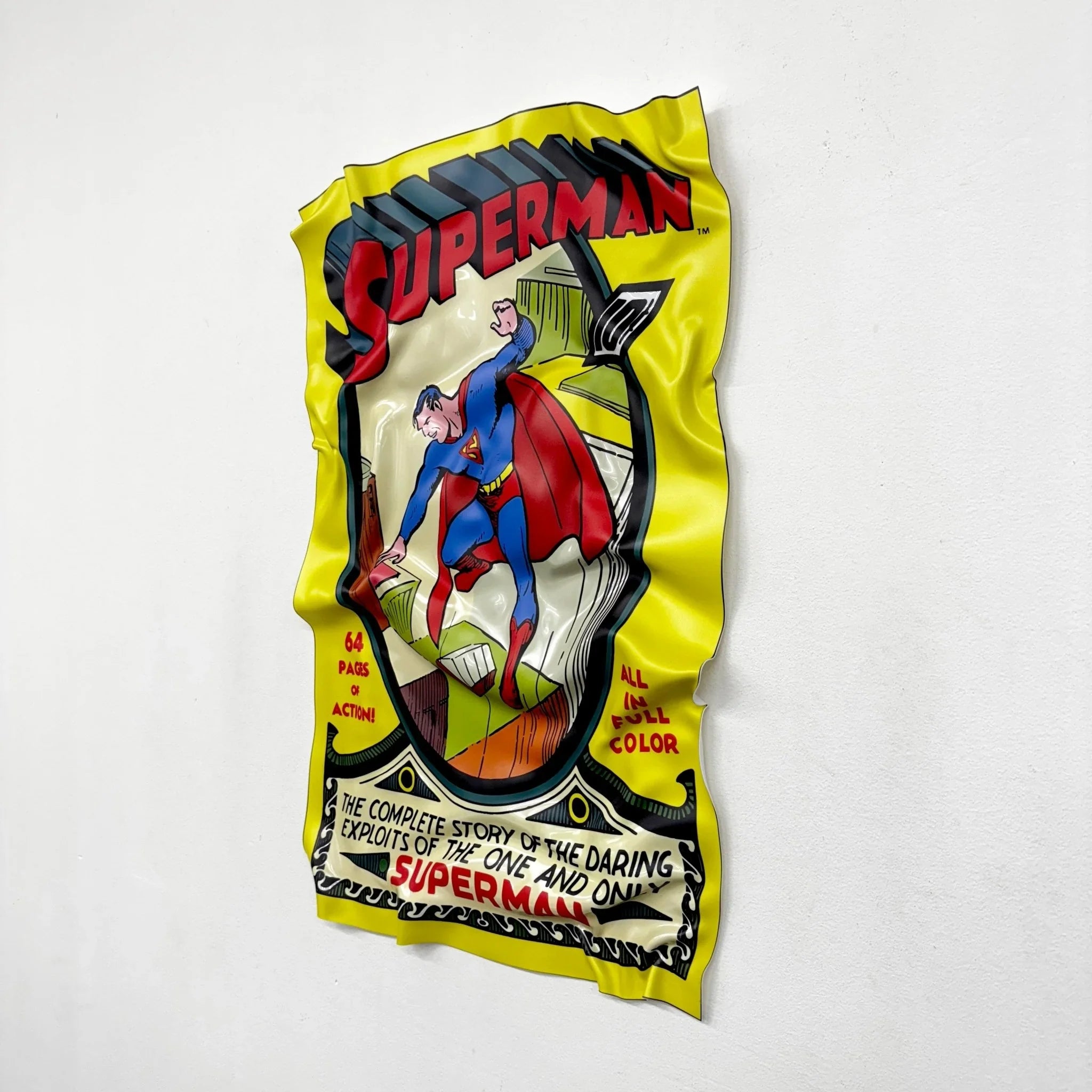 Tableau froissé - Superman "Vintage Comics" - Luxartis