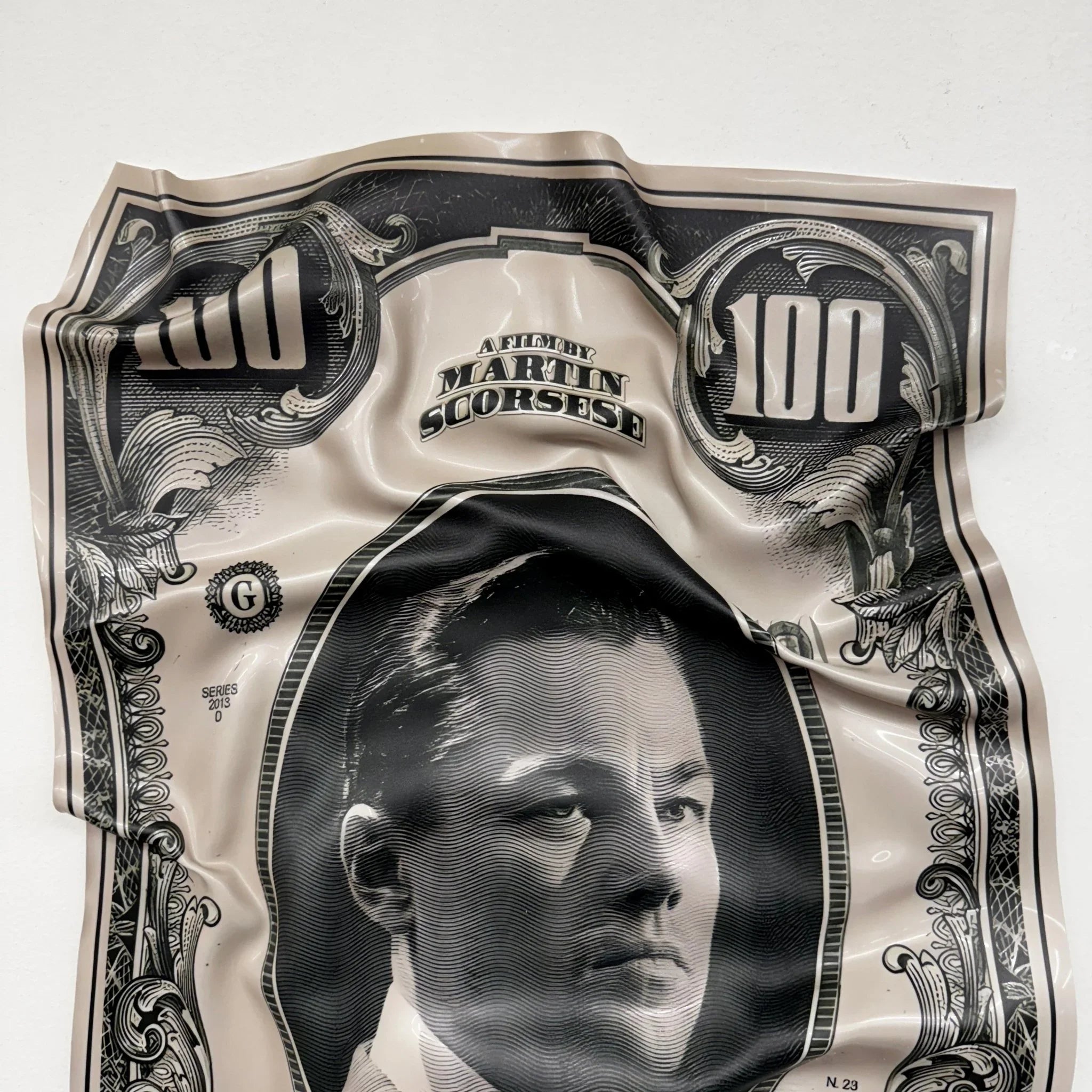 Tableau froissé - The Wolf of Wall Street "Dollar Art" - Luxartis