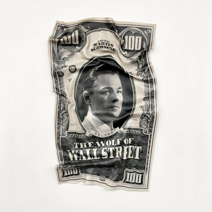 Tableau froissé - The Wolf of Wall Street "Dollar Art" - Luxartis