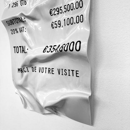 Tableau froissé - Ticket "Ferrari" - Luxartis