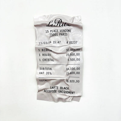 Tableau froissé - Ticket "Le Ritz" - Luxartis