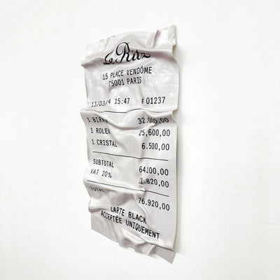 Tableau froissé - Ticket "Le Ritz" - Luxartis