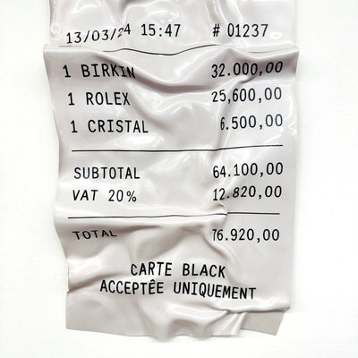 Tableau froissé - Ticket "Le Ritz" - Luxartis