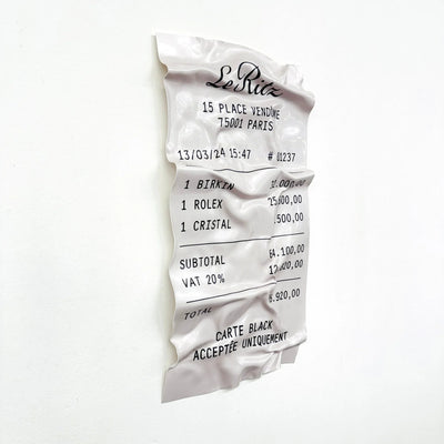 Tableau froissé - Ticket "Le Ritz" - Luxartis