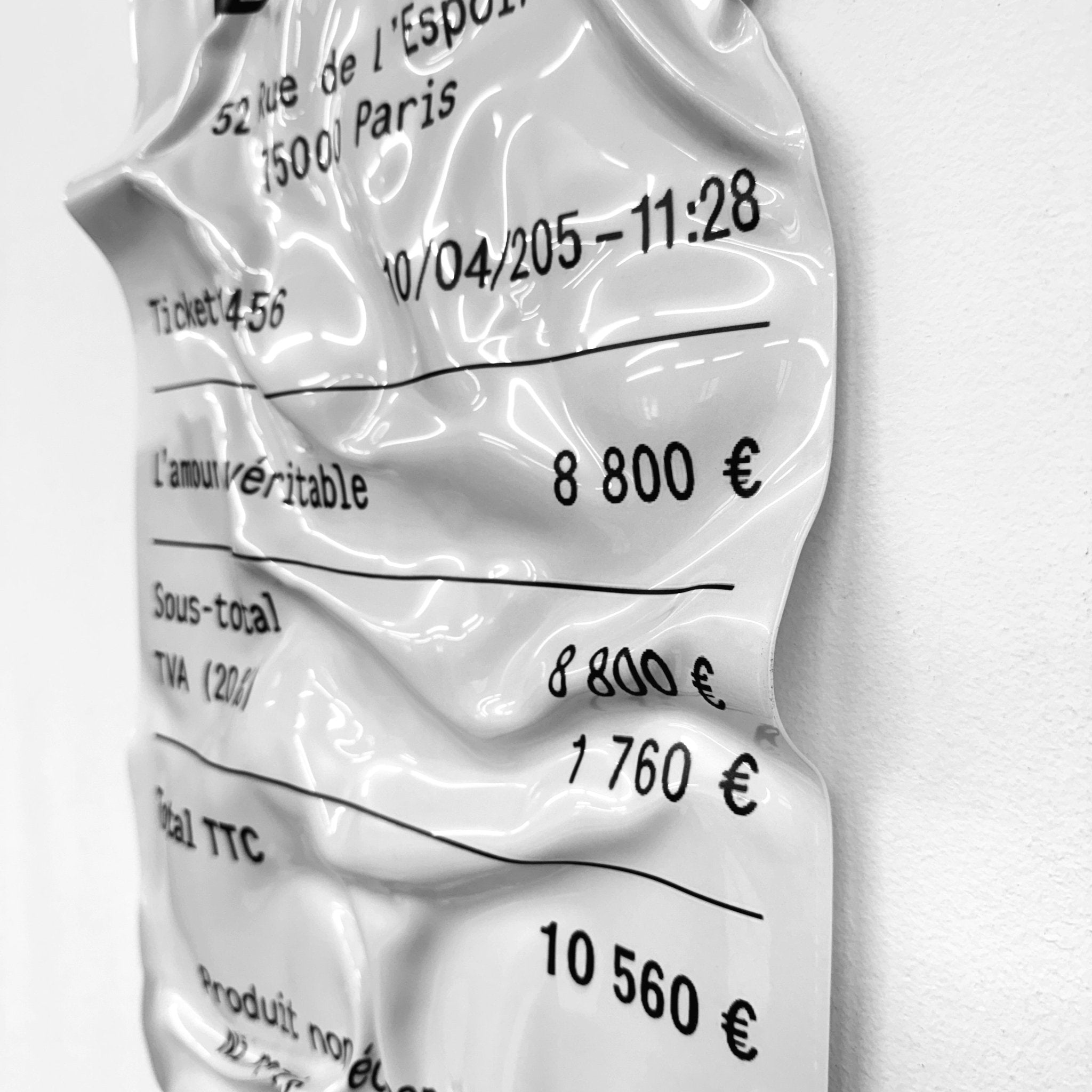 Tableau froissé - Ticket "Life" - Luxartis