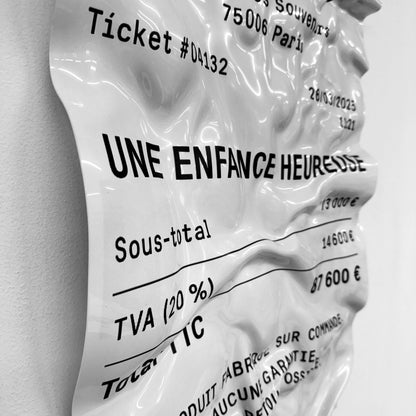 Tableau froissé - Ticket "Life&Co" - Luxartis