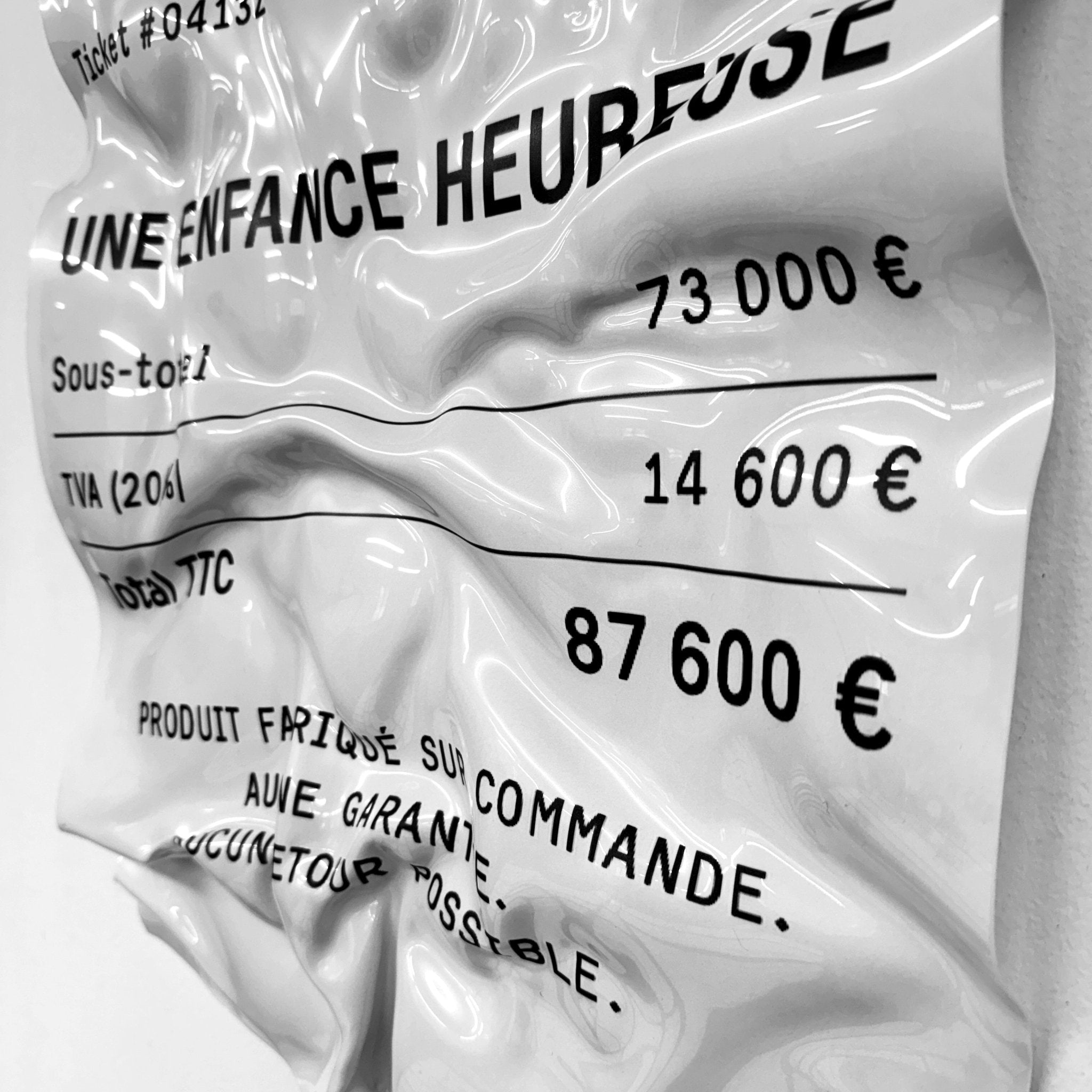 Tableau froissé - Ticket "Life&Co" - Luxartis