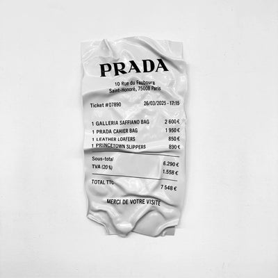 Tableau froissé - Ticket "Prada" - Luxartis