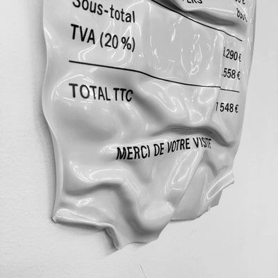 Tableau froissé - Ticket "Prada" - Luxartis