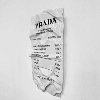 Tableau froissé - Ticket "Prada" - Luxartis