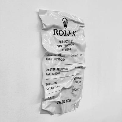 Tableau froissé - Ticket "Rolex" - Luxartis