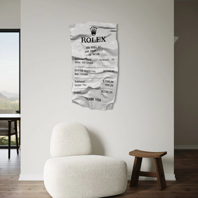 Tableau froissé - Ticket "Rolex" - Luxartis