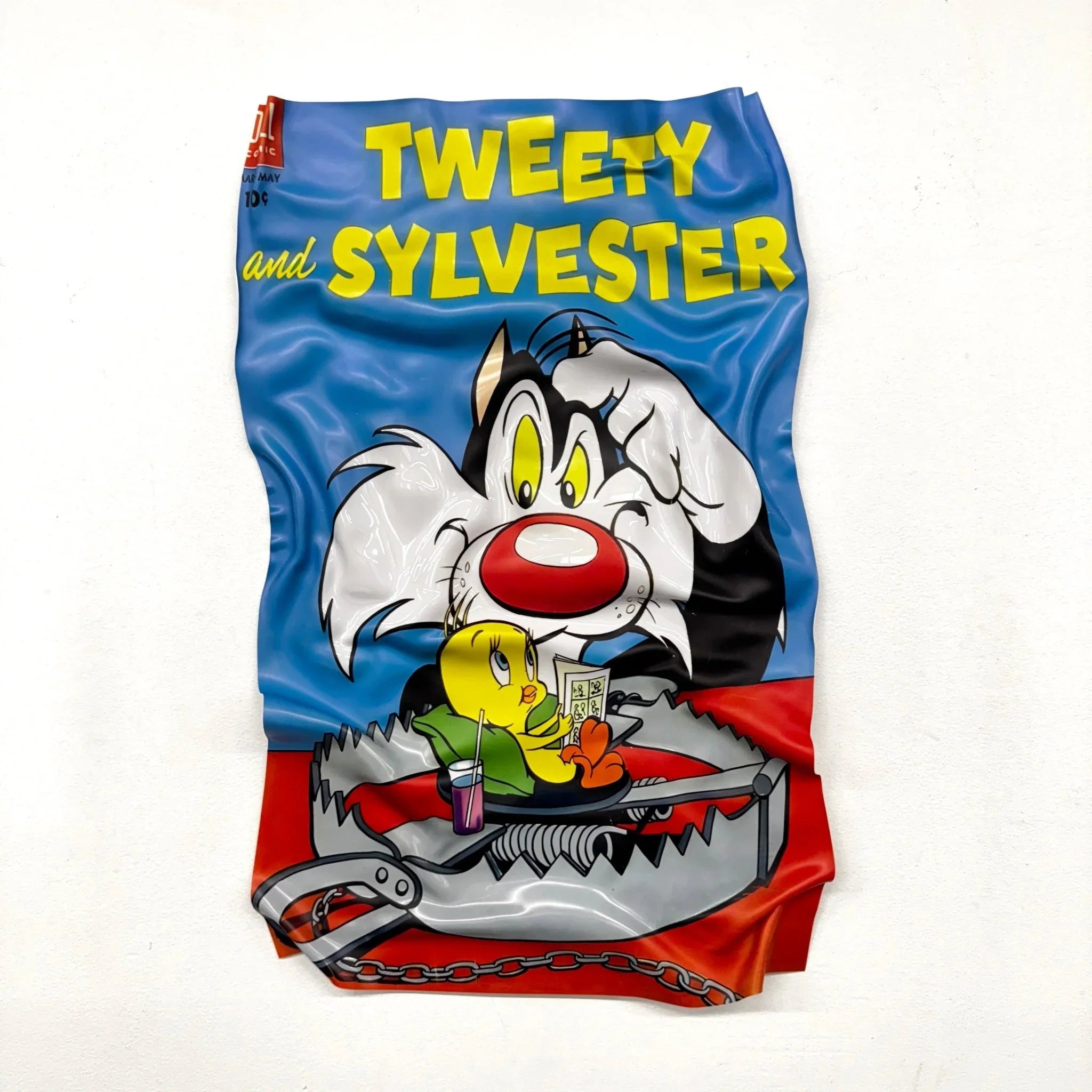 Tableau froissé - Tweety & Sylvester "Cartoon Vintage" - Luxartis