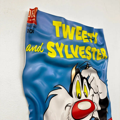 Tableau froissé - Tweety & Sylvester "Cartoon Vintage" - Luxartis