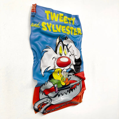 Tableau froissé - Tweety & Sylvester "Cartoon Vintage" - Luxartis