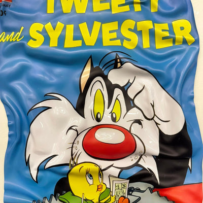 Tableau froissé - Tweety & Sylvester "Cartoon Vintage" - Luxartis