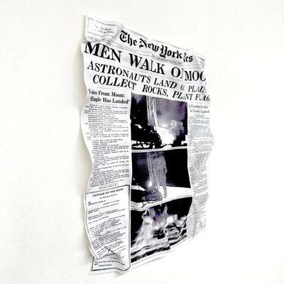 Tableau froissé - Une Petite Foulée sur la Lune "NY Times 1969" - Luxartis
