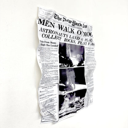 Tableau froissé - Une Petite Foulée sur la Lune "NY Times 1969" - Luxartis