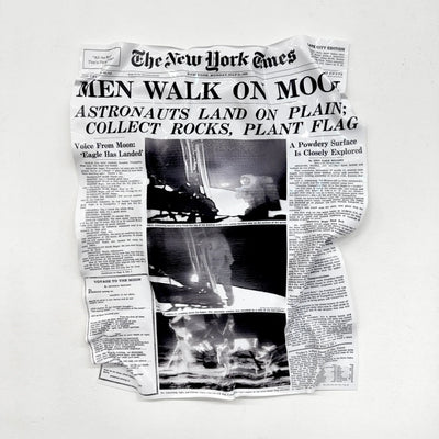 Tableau froissé - Une Petite Foulée sur la Lune "NY Times 1969" - Luxartis